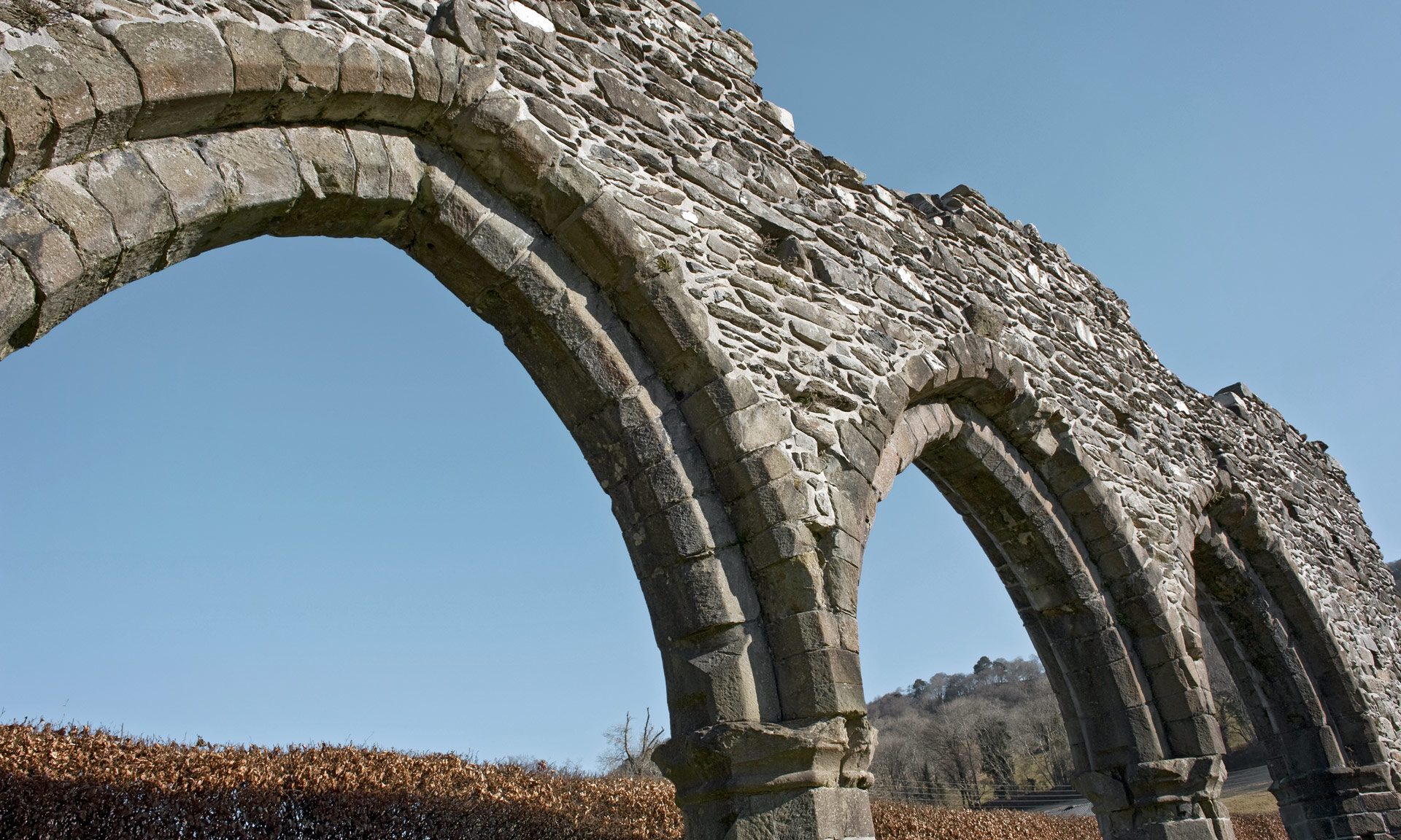 Detail of Cymer Abbey arches