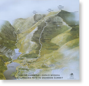 Map Tirwedd Yr Wyddfa &#8211; Llwybr Llanberis