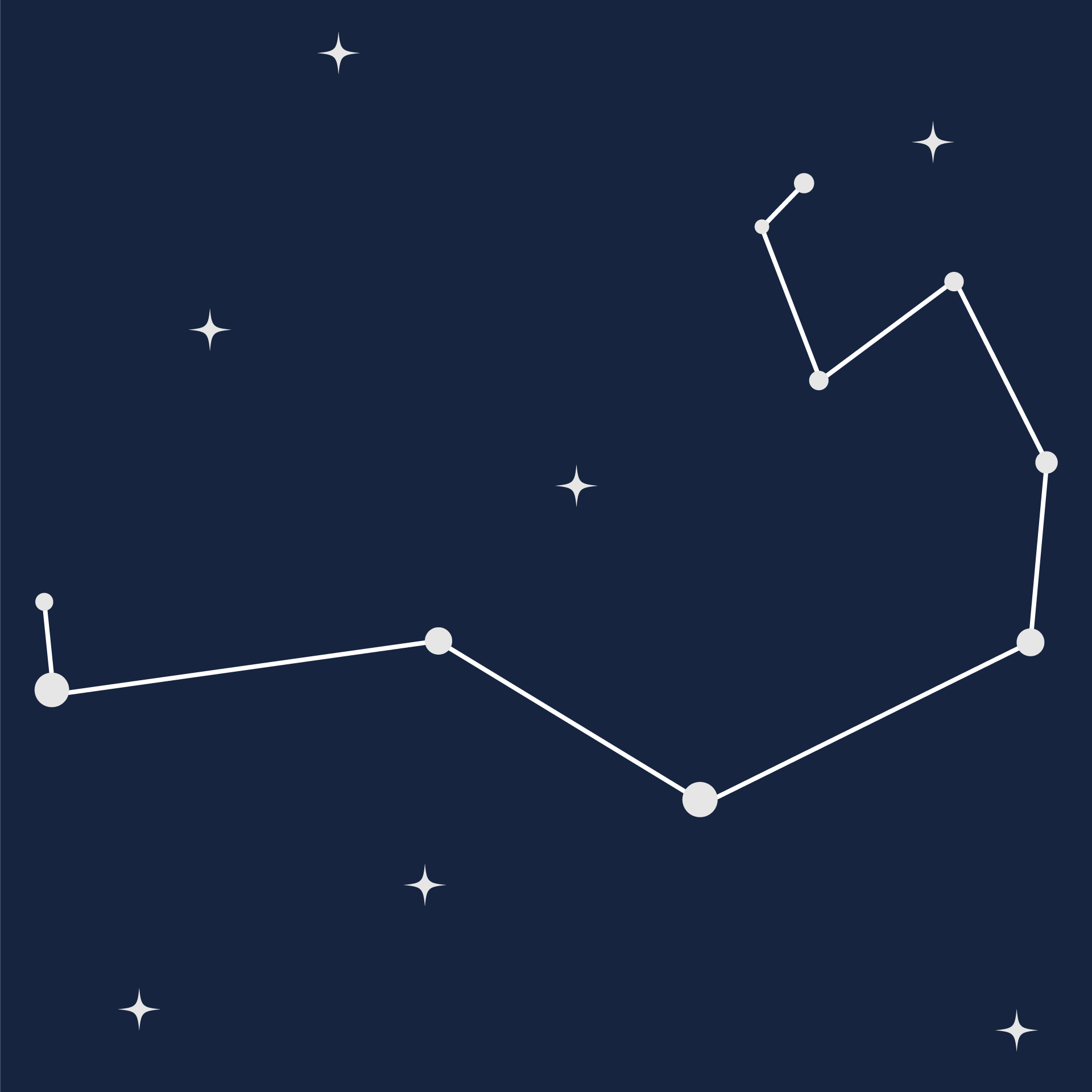 Illustration of the Seven Sisters constellation